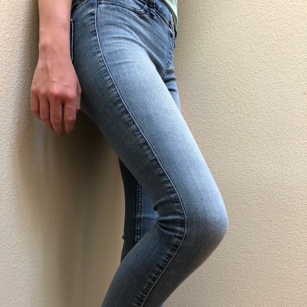 Plain Blue Skinny Jeans